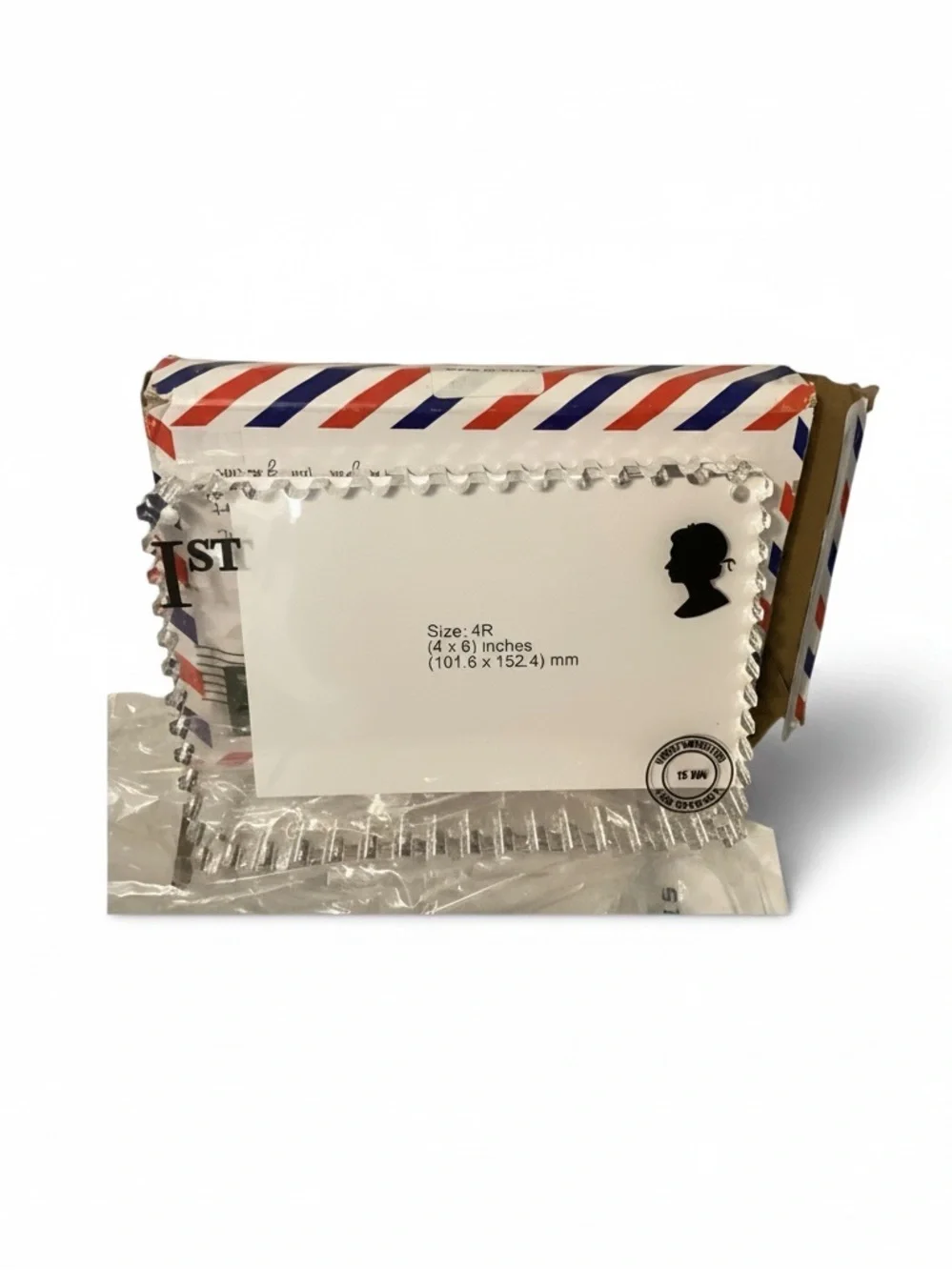 Picture Frame British Royal Mail–Style 1st Class Postage Stamp Acrylic – 4x6 /